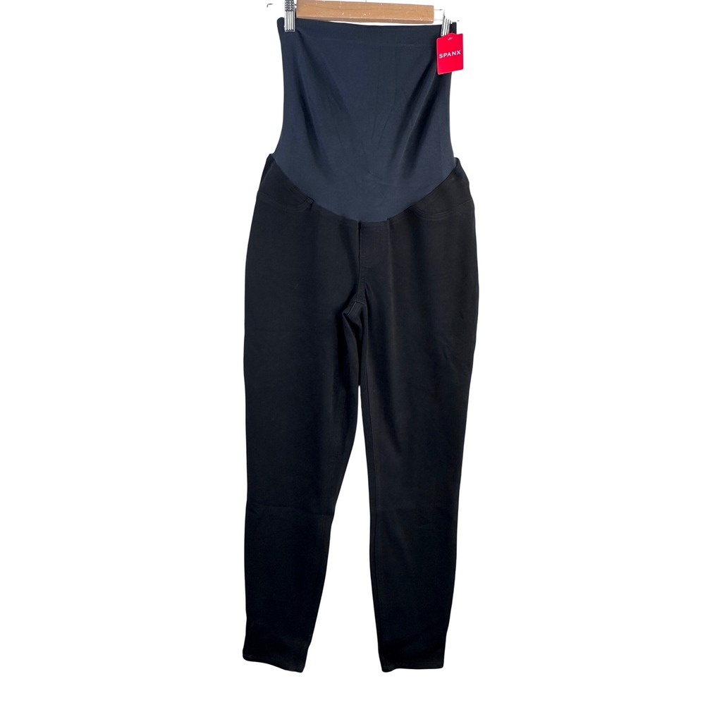Spanx Mama Ankle Jean-ish Leggings Women L Black Maternity pants